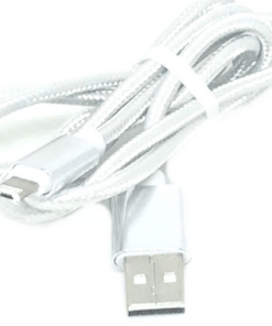 Alternative view of Cabo de Dados 2 em 1 - Tipo Corda - 1 Metro - Para Micro Usb/V8 e Lightning - Prata