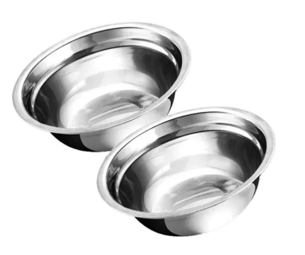 Kit 2 Tigela Bowl Inox Comedouro Pet Para Cães E Gatos