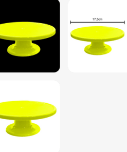 Suporte para Bolo Neon Amarelo 17cm