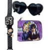 Kit Wandinha Netflix + Carteira + Relógio Digital Óculos