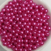 100 Pérolas 6mm ABS Inteira Com Furo 10g rosa pink