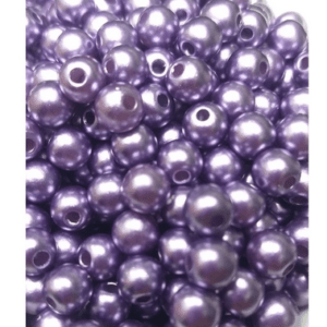 Alternative view of 100 Pérolas 6mm ABS Inteira Com Furo 10g roxo