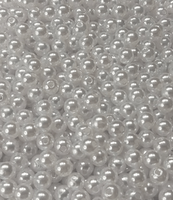 Alternative view of 100 Pérolas 6mm ABS Inteira Com Furo 10g branco
