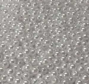 Alternative view of 100 Pérolas 6mm ABS Inteira Com Furo 10g branco