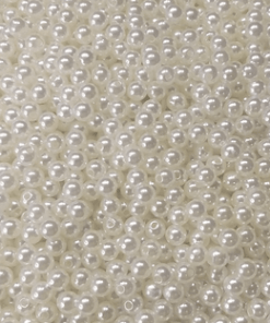 100 Pérolas 6mm ABS Inteira Com Furo 10g marfim