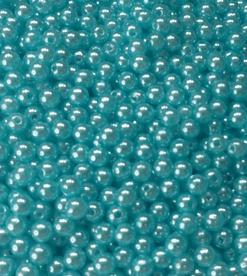 Alternative view of 100 Pérolas 6mm ABS Inteira Com Furo 10g azul bebe
