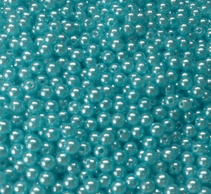 Alternative view of 100 Pérolas 6mm ABS Inteira Com Furo 10g azul bebe