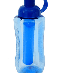 Garrafa Squeeze Esportiva Com Tubo Gelo 600ML AZUL / U
