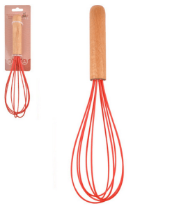 Alternative view of Batedor De Ovos Claras Fouet Em Silicone Cabo Madeira VERMELHO / U