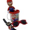 Relogio Super Mario Bros Kit Infantil Boneco + Copo Oculos