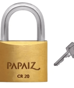 Cadeado Papaiz Cr 20mm Latão Maciço C/ 2 Chaves - Qualidade