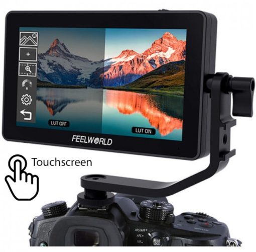 Monitor para câmera fotográfica e filmagem Monitor Touch FeelWorld de 5 polegadas 4k Videoassist