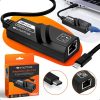 Cabo Adaptador Usb-c/type-c Para Rj45 Lan Ethernet 10/100/1000mbps Rede Externa Gigabit Cor: Preto - Marca: Smart Tools®