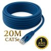 Cabo De Rede 20 Metros 20m Lan Internet Crimpado Rj45 Cat5e Azul Dtimp