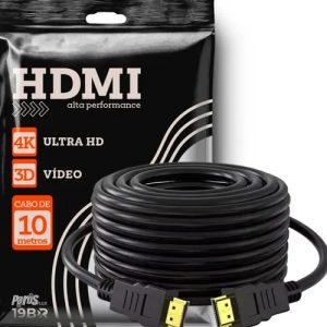 Cabo Hdmi 10m Metros 4k 3d Full Hd Blindado Premium Tv Pc