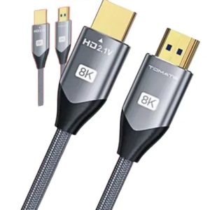 Cabo hdmi 2.1 8k blindado ultra hd resolução 8k 120hz 2 metros Lumi