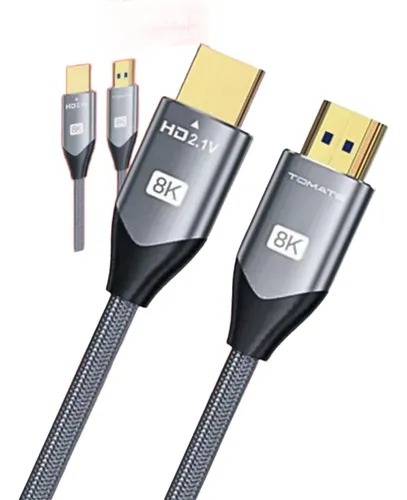 Cabo hdmi 2.1 8k blindado ultra hd resolução 8k 120hz 2 metros Lumi