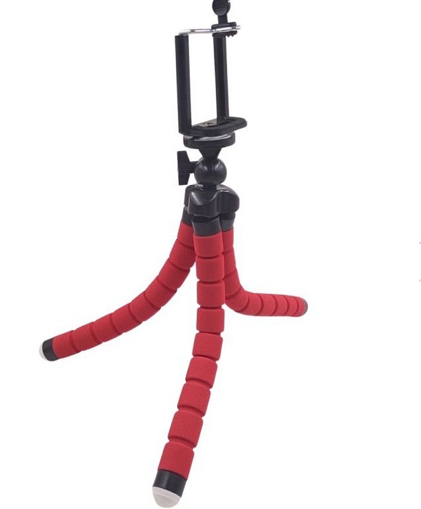 Tripé De Esponja Flexível – Vermelho
