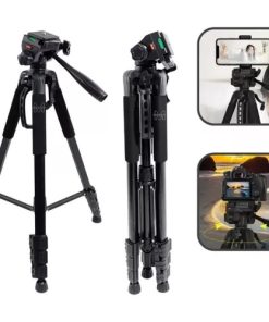 Tripé Profissional Universal Meeky Câmera Celular 140cm Cabeça Hidráulica Com Suporte Celular