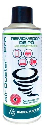 Ar Comprimido Aerossol Implastec Air Duster Pro 400ml 230g