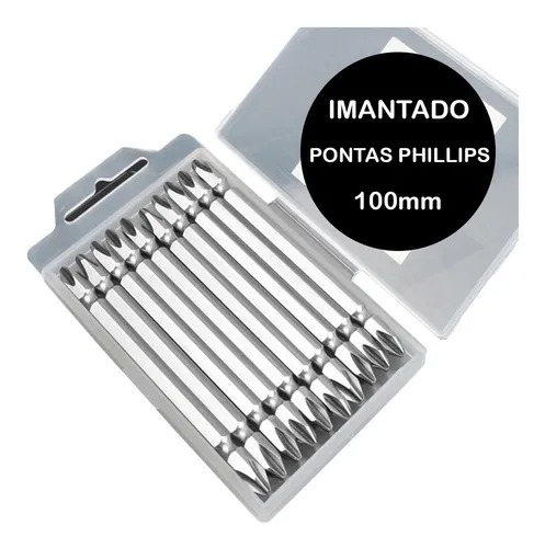 Bits Ponteira Dupla Parafusadeira 110mm Longa Ph2 Philips