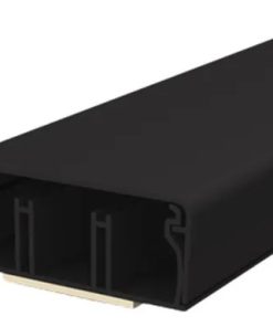 Canaleta Preta 5x2 Cm C/ Fita Adesiva E Divisória 2 Metros