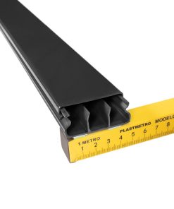 Canaleta De PVC Reforçada com Divisória 50x20x2000mm Preta Com Fita Dupla Face - HTA5020 Hellermann Tyton