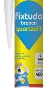 Fixtudo Branco Weber Quartzolit 400g Fixa Cuba Fixa Tudo