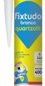 Fixtudo Branco Weber Quartzolit 400g Fixa Cuba Fixa Tudo