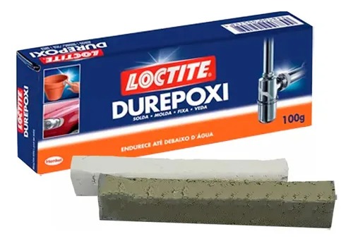 Durepóxi Adesivo Epóxi Massa Loctite 100g Henkel Cor Cinza