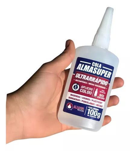 Cola Instantânea Almasuper 100g Adesiva Secagem Rápida