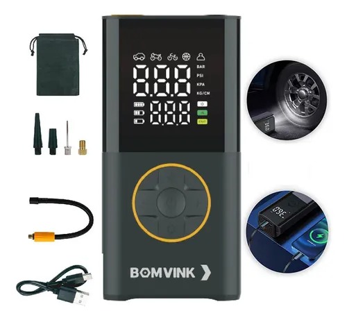 Mini Portatil Bomba De Ar Calibrador Compressor Digital Led