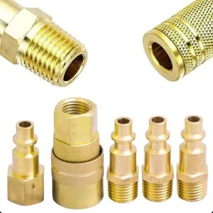 Jogo Engate Rapido 1/4 Pneumatico Mangueira Compressor 5 Pçs