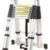 Escada Telescópica Alumínio Multifuncional 5,80 M 18 Degraus Cor Prata