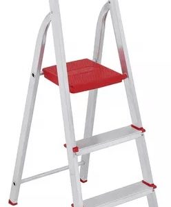 Escada De Alumínio Dobrável Compacta com 3 Degraus - Botafogo - Leve e Resistente