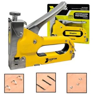 Grampeador Profissional P/ Madeira Tapeçaria + 100 Grampos