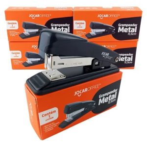 5 Grampeador Aço Profissional Até 25 Folhas Atacado