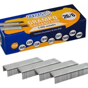 Grampo Para Grampeador 26/6 20fls Galvanizado Brw 5000un