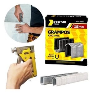 Grampo U 12mm Para Grampeador Manual Tapeçaria 1000 Un