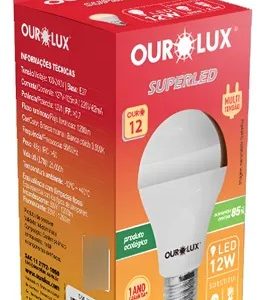 Kit 10 Lâmpadas Led Bulbo A60 12w 3000k Luz Amarela Ourolux