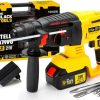 Martelete Rotativo Rompedor Furadeira De Impacto Brushless A Bateria Com Ponteiras E Brocas Tch21b The Black Tools