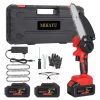 Motosserra Mini Eletrica Mini Serra Elétrica MIHAYU 21V 6 Polegadas 1500W Portátil, 300RPM, 3 Correntes Substituíveis, L