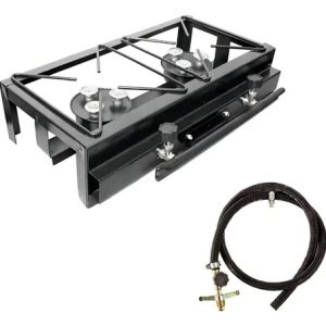 Fogão Semi Industrial Caminhoneiro 2 Bocas Alta Pressão Cor Preto