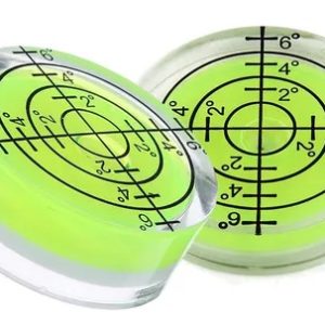 Kit 2 Nível Bolha Redondo 32 X 7mm Verde Regulagem Precisa