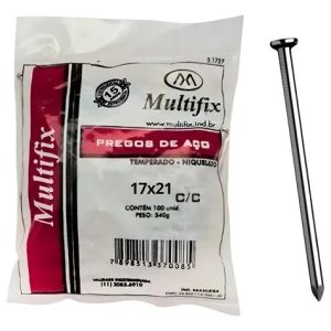 Prego De Aço Polido Temperado 17x21 C/ Cabeça 100 Unidades