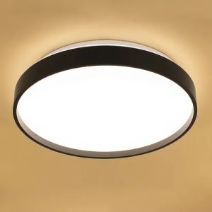 Plafon De Sobrepor Redondo Led 34cm Preto 3 Cores Pl2097