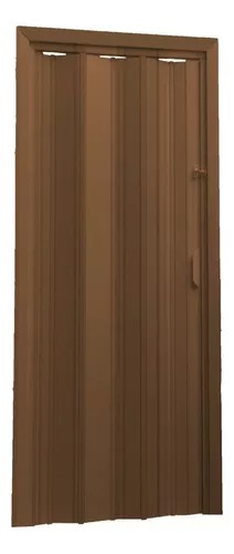 Porta Sanfonada De Correr Pvc Multilit 2,10cmx0,90cm Cores Cor Marrom