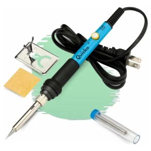Kit Ferro De Solda 60W Estanho Com Fluxo De Solda Com Regulagem De Temperatura Profissional 220 Volts