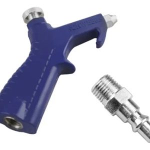 Kit Bico Soprador De Ar Limpeza Botão + Pino Macho Rosca 1/4