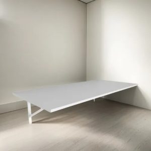 Prateleira Tampo Mesa Branco 130x40 15mm Mão Francesa